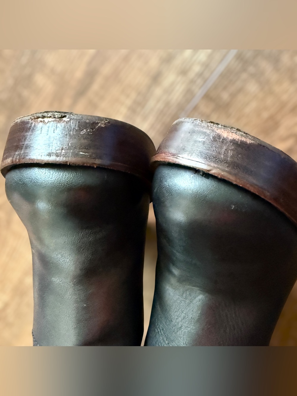 Lucky Brand Black Leather Platform Block Heel Ankle Boots - Picture 7 of 14